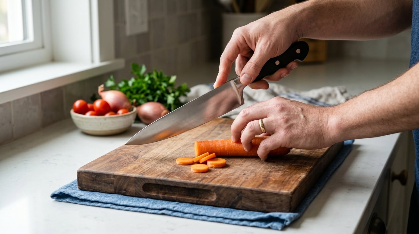 how to hold a chef knife correctly