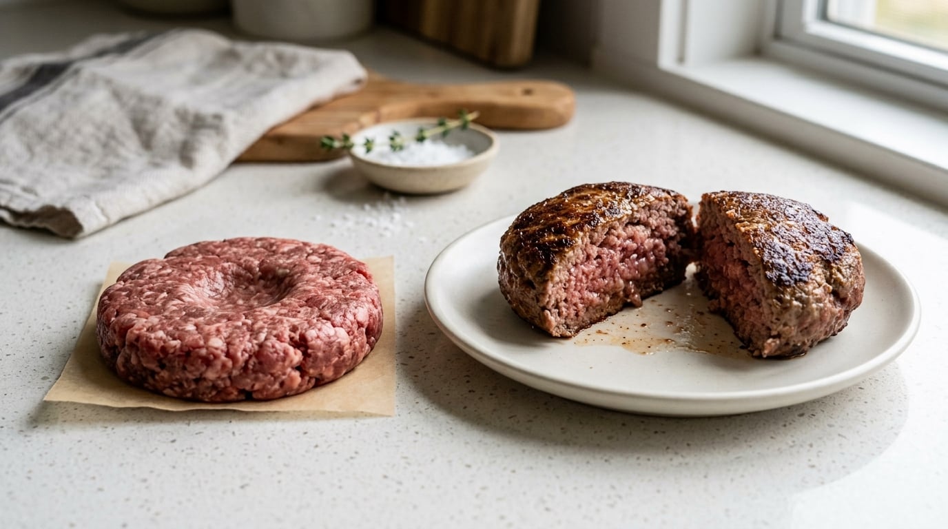 why burgers puff up in the middle