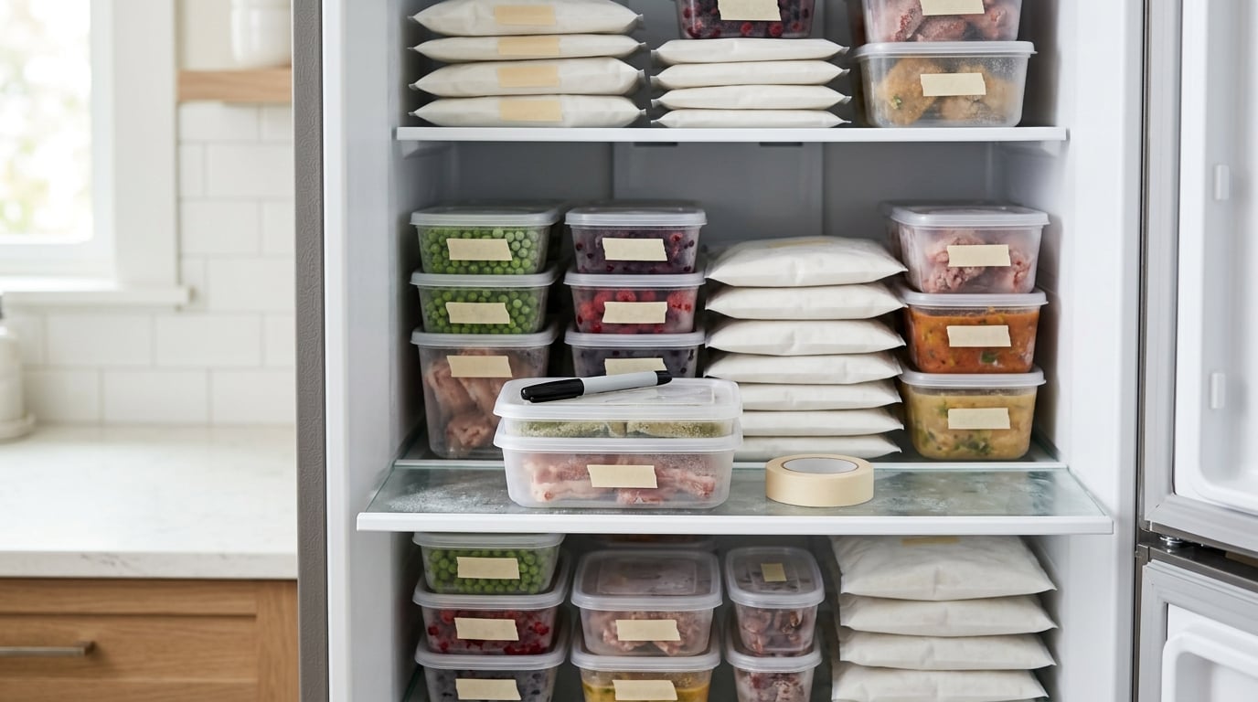 how to label and date frozen food