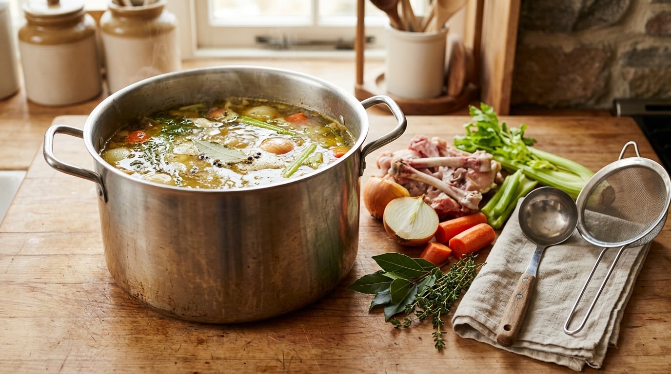 how to make chicken stock from bones