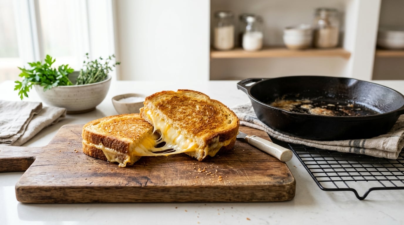 how to make grilled cheese with crisp bread