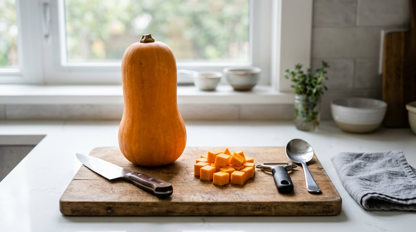 how to cut a butternut squash safely