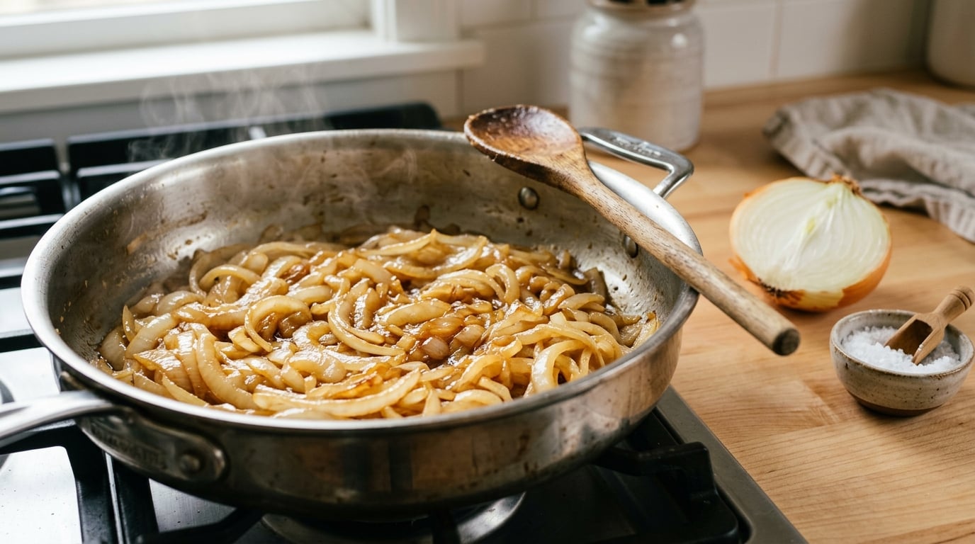 how to caramelize onions without burning them