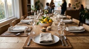 how to set a table for a casual dinner party
