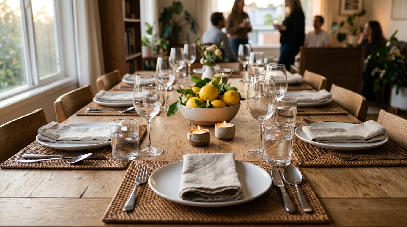 how to set a table for a casual dinner party