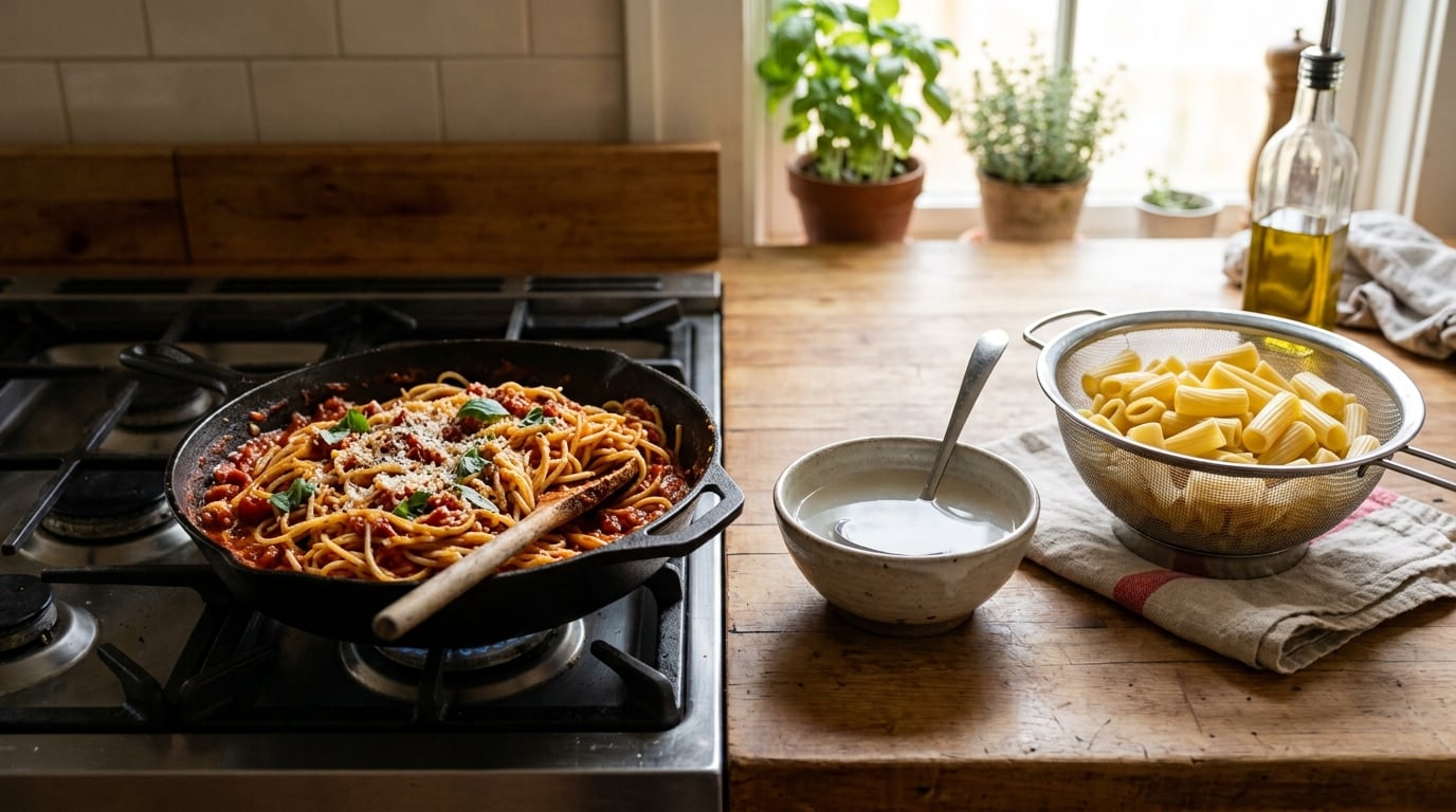 why pasta sauce does not stick to noodles