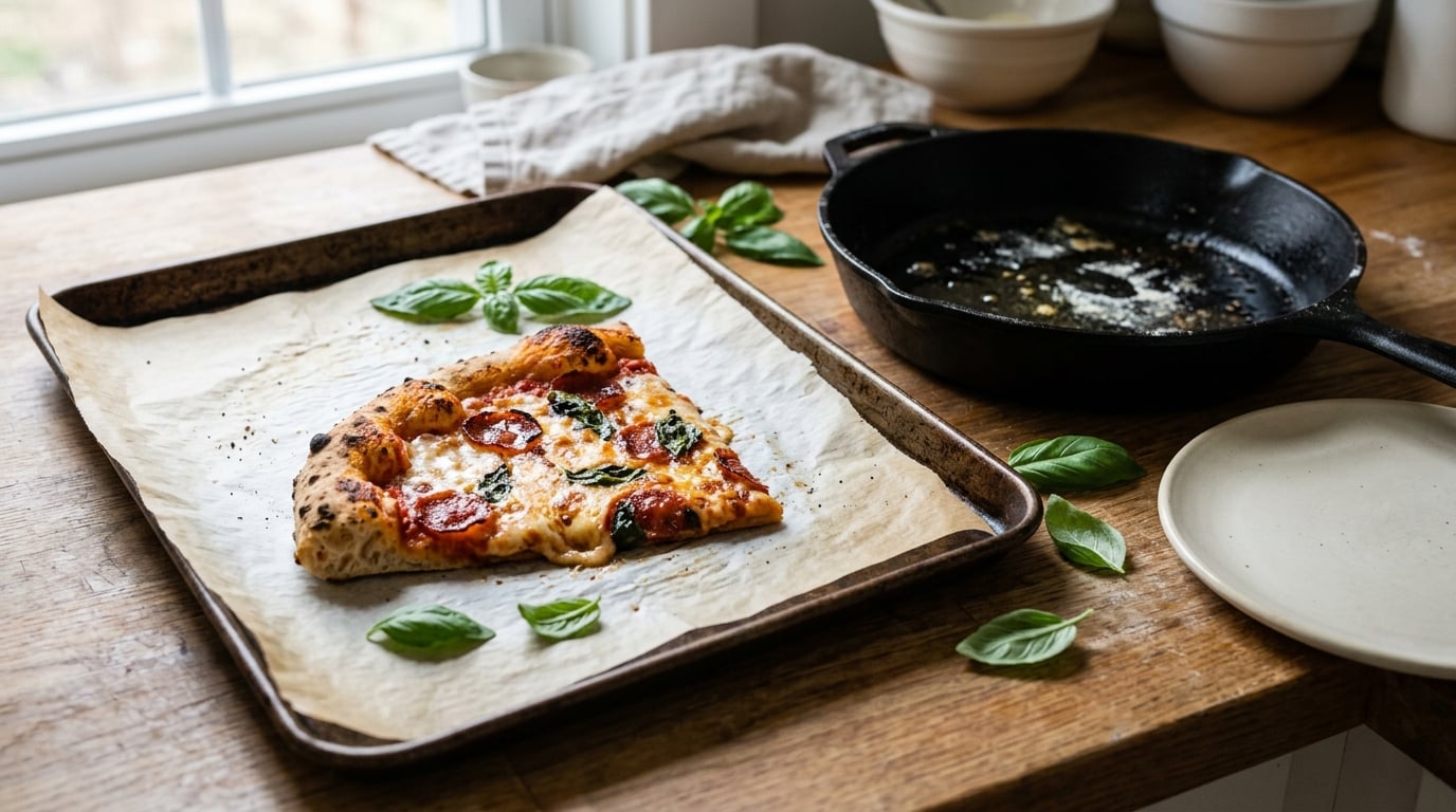 how to reheat pizza so the crust stays crisp