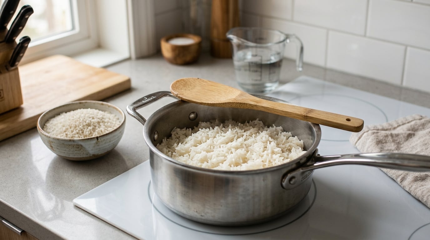 how to cook rice on the stove without a rice cooker