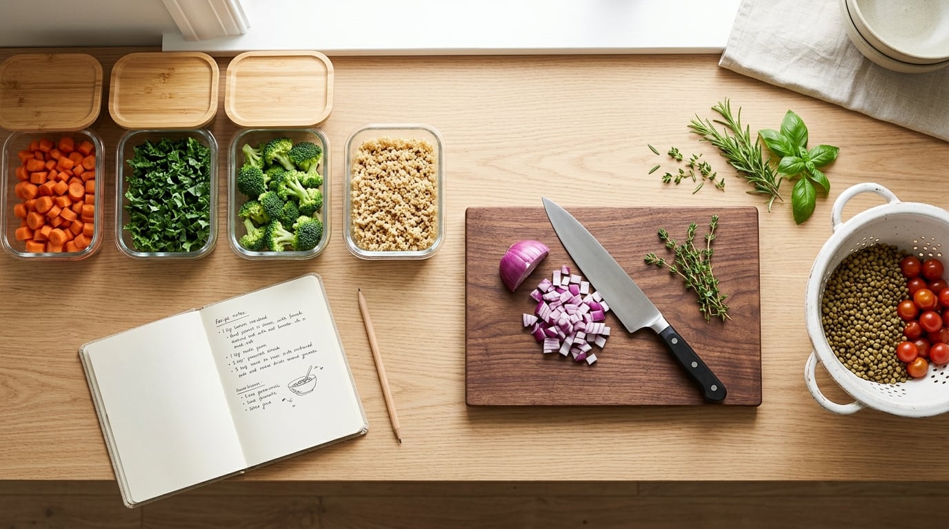 how to prep ingredients on sunday for the week