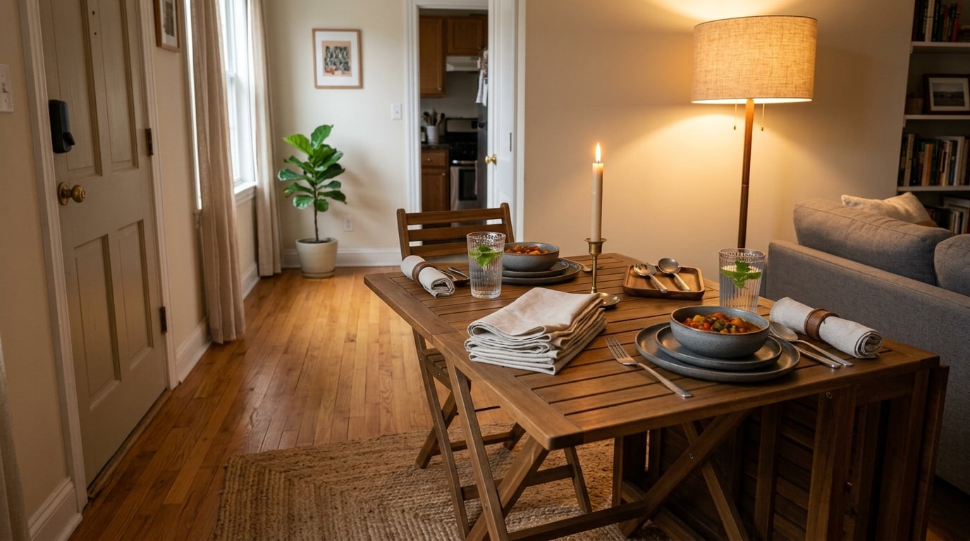 how to host a dinner party in a small apartment