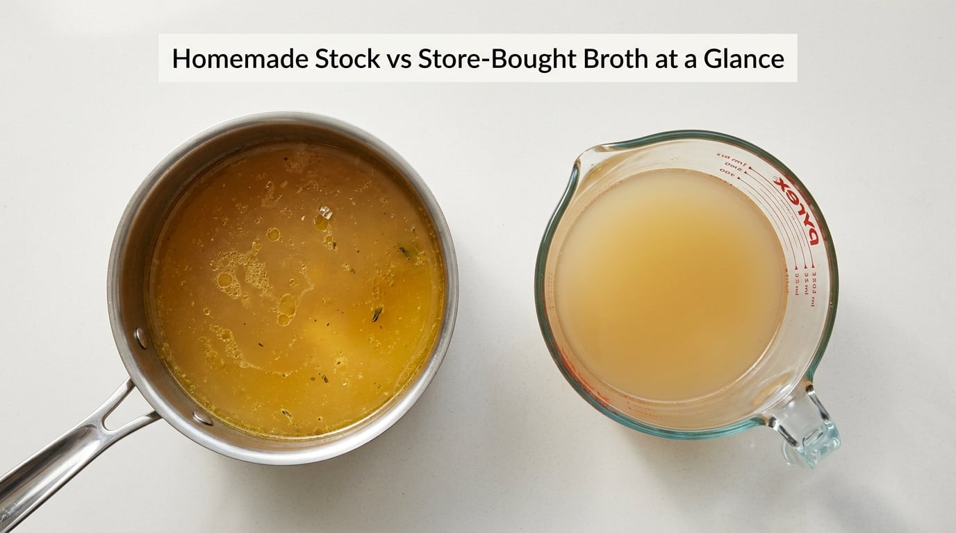 Homemade Stock vs Store-Bought Broth at a Glance