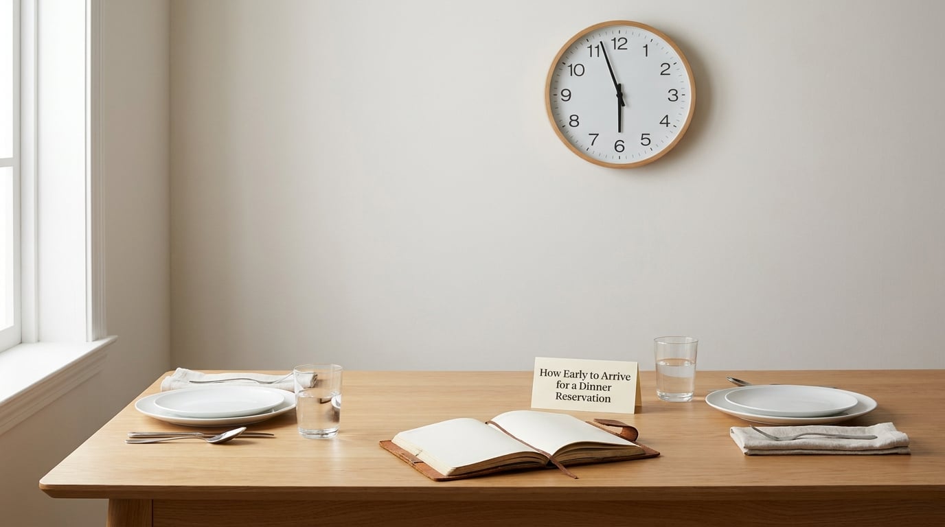 How Early to Arrive for a Dinner Reservation