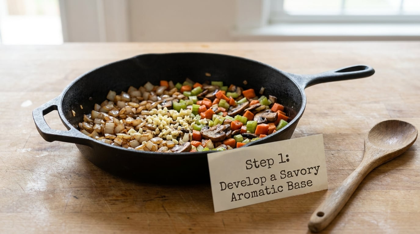 Step 1: Develop a Savory Aromatic Base