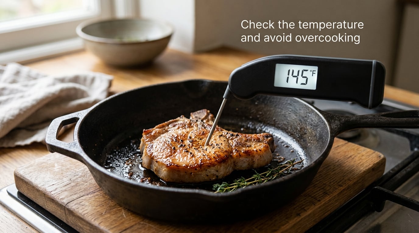 Check the temperature and avoid overcooking