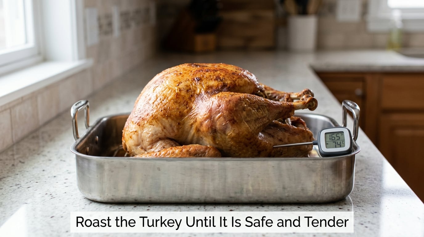 Roast the Turkey Until It Is Safe and Tender