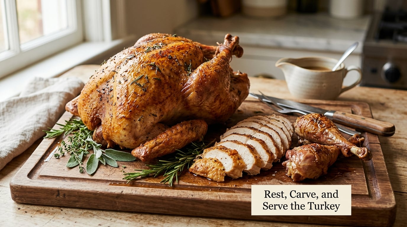 Rest, Carve, and Serve the Turkey