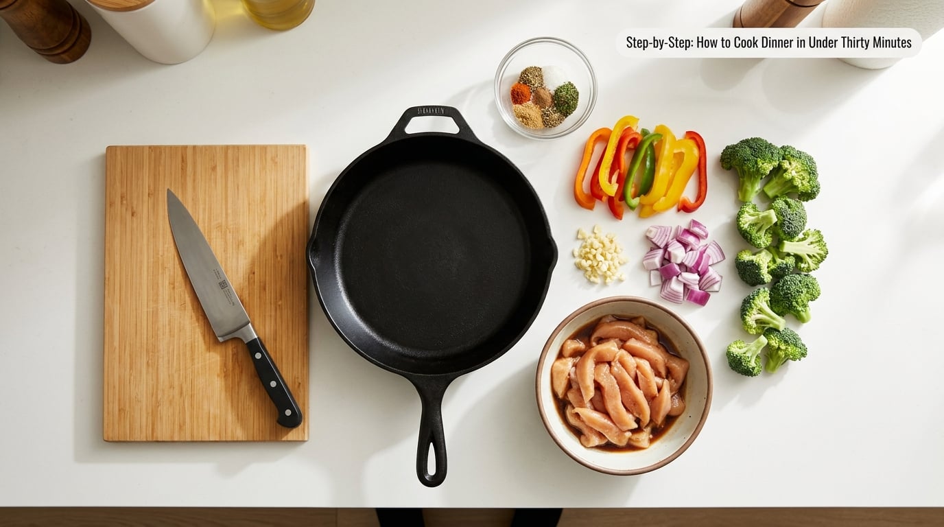 Step-by-Step: How to Cook Dinner in Under Thirty Minutes