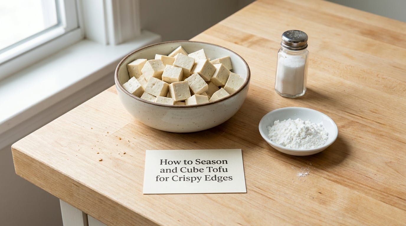 How to Season and Cube Tofu for Crispy Edges