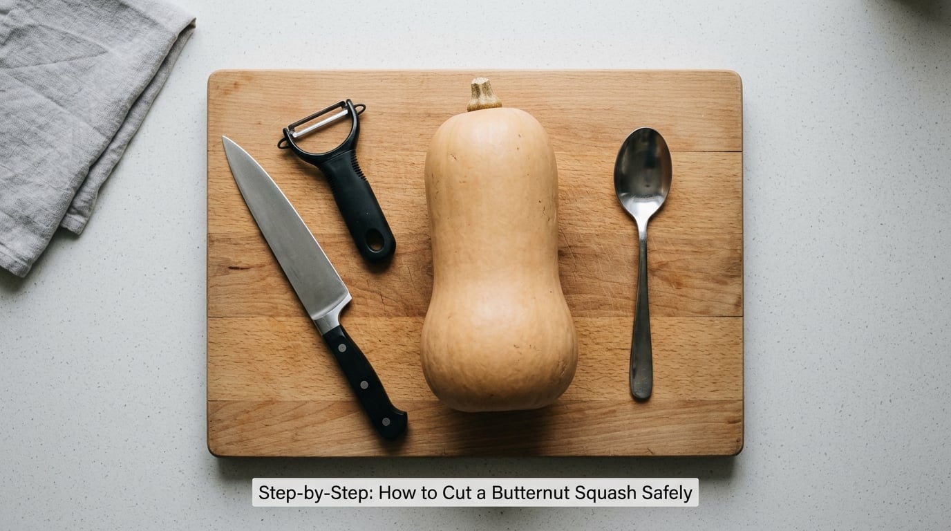 Step-by-Step: How to Cut a Butternut Squash Safely