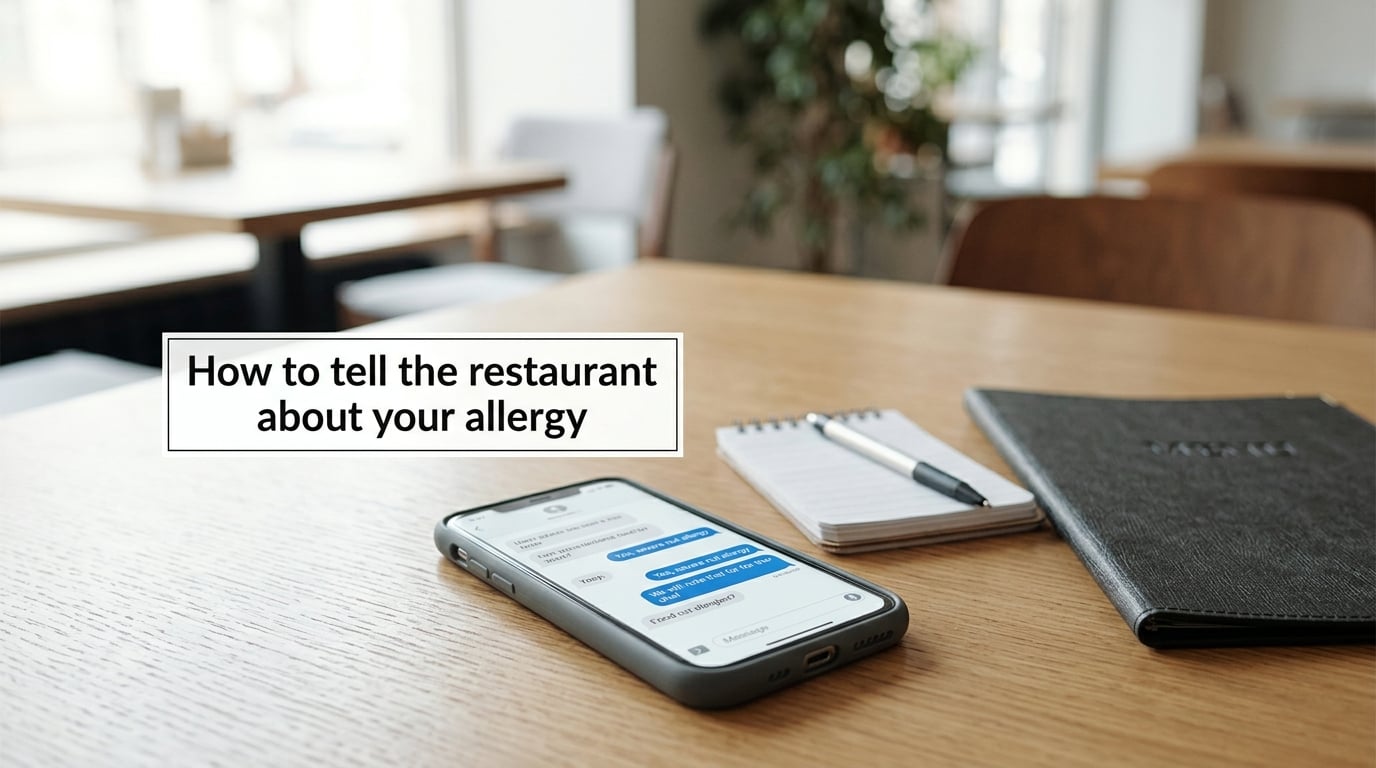 How to tell the restaurant about your allergy