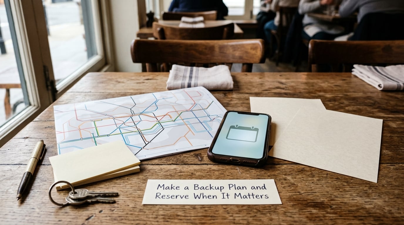 Make a Backup Plan and Reserve When It Matters