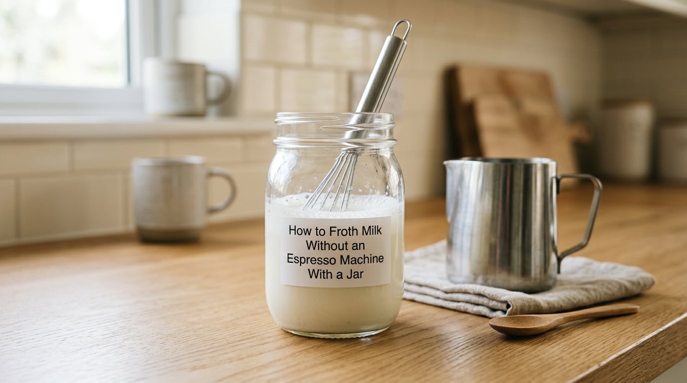 How to Froth Milk Without an Espresso Machine With a Jar