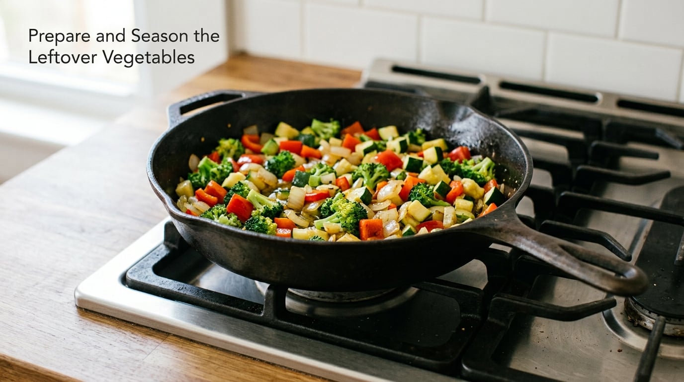 Prepare and Season the Leftover Vegetables