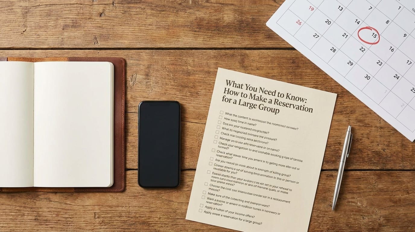 What You Need to Know: How to Make a Reservation for a Large Group