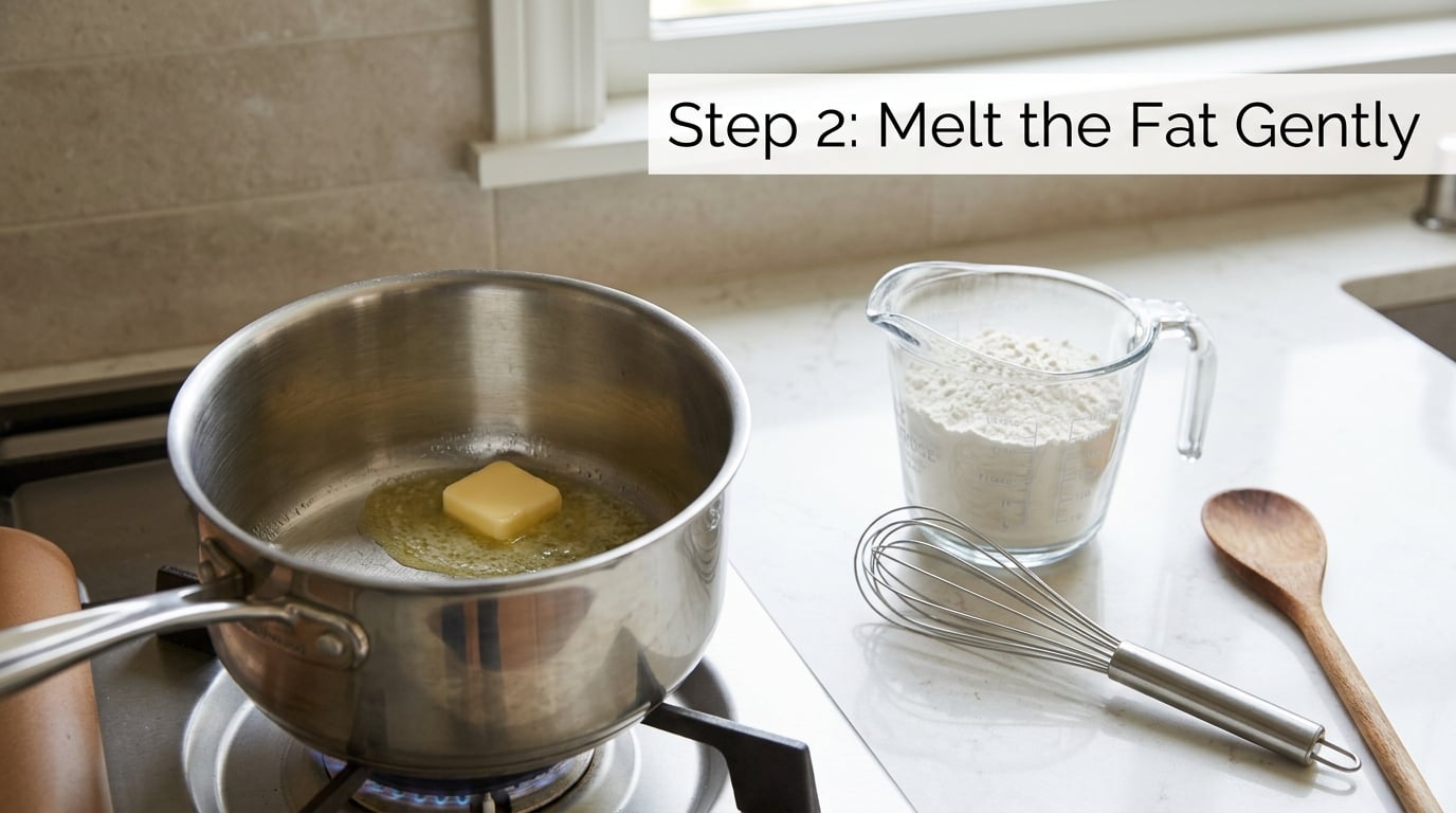 Step 2: Melt the Fat Gently