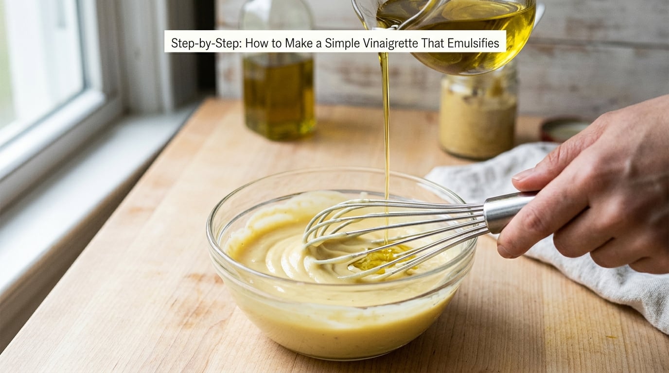 Step-by-Step: How to Make a Simple Vinaigrette That Emulsifies