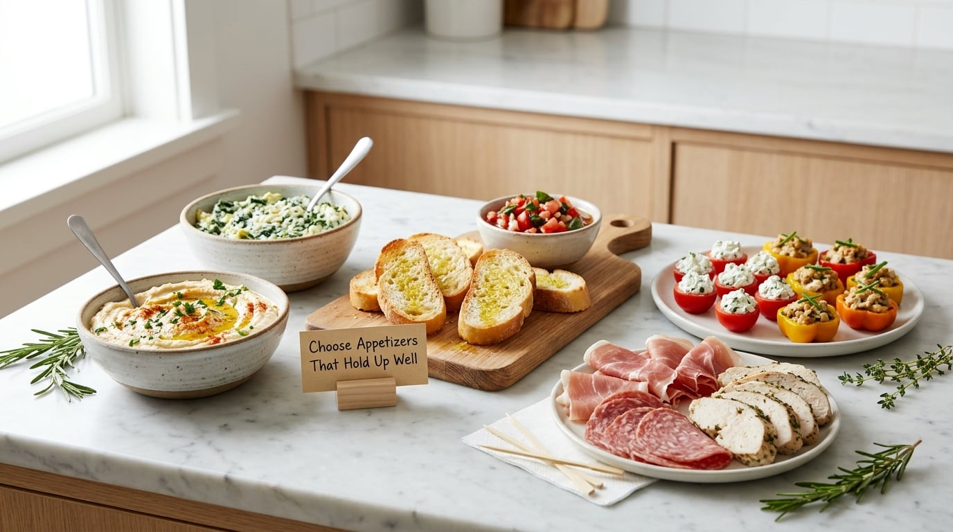 Choose Appetizers That Hold Up Well