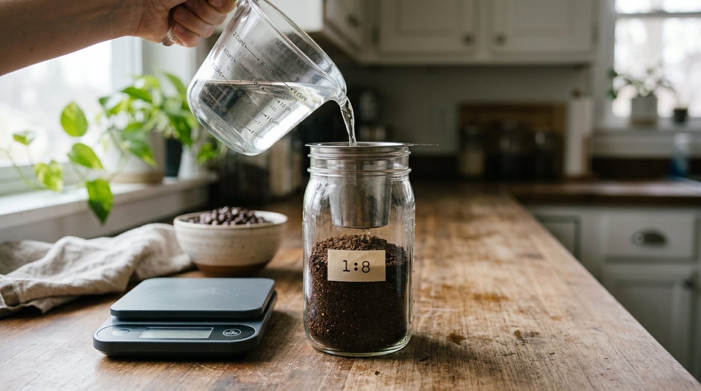 Combine and Steep the Coffee
