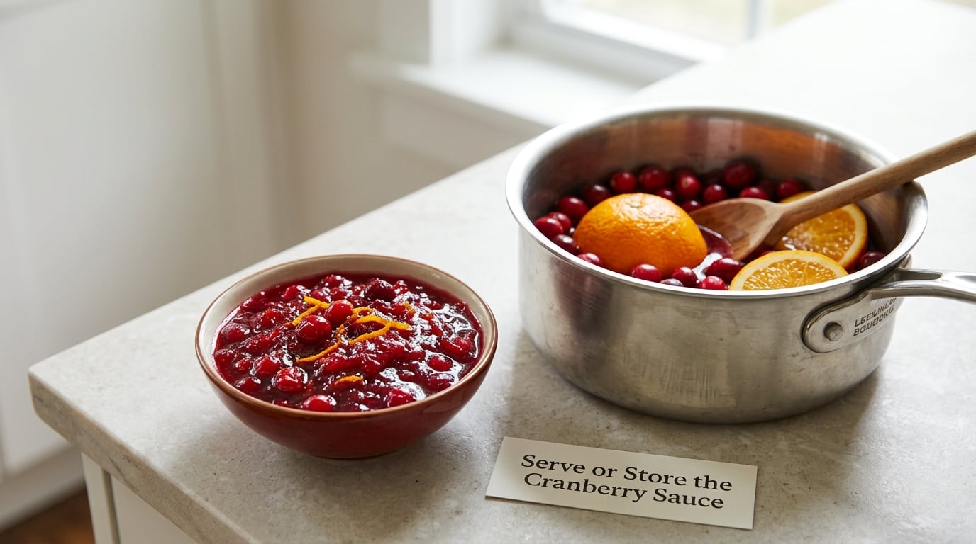 Serve or Store the Cranberry Sauce