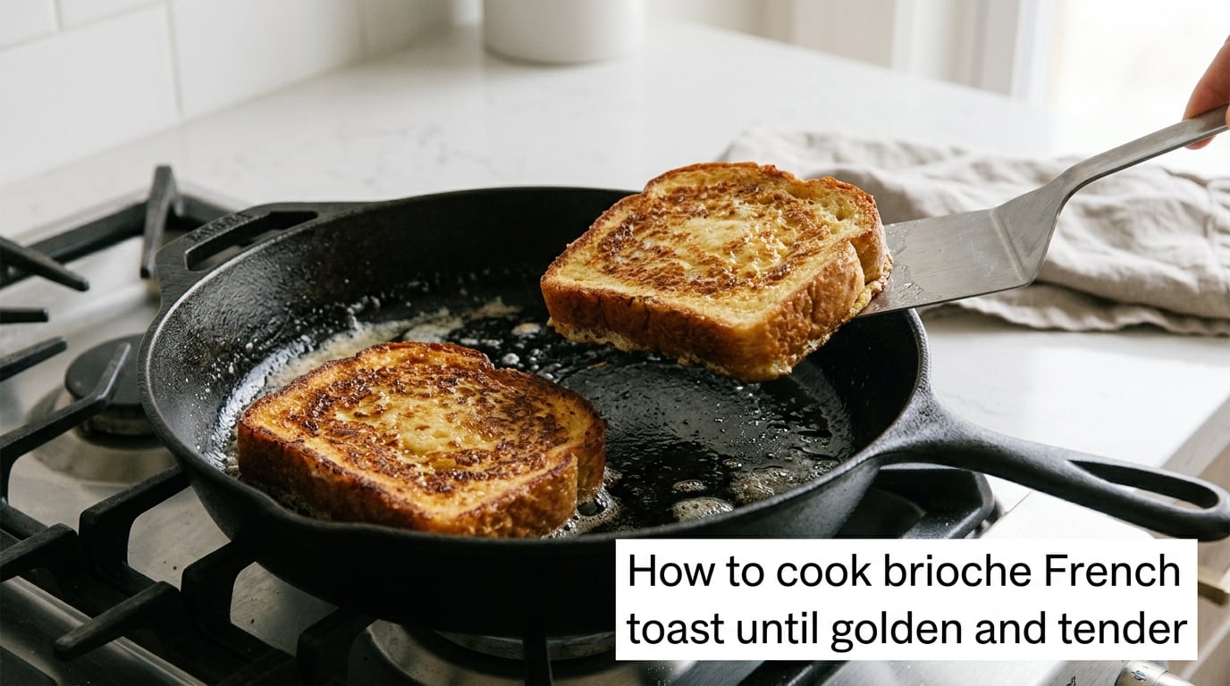 How to cook brioche French toast until golden and tender