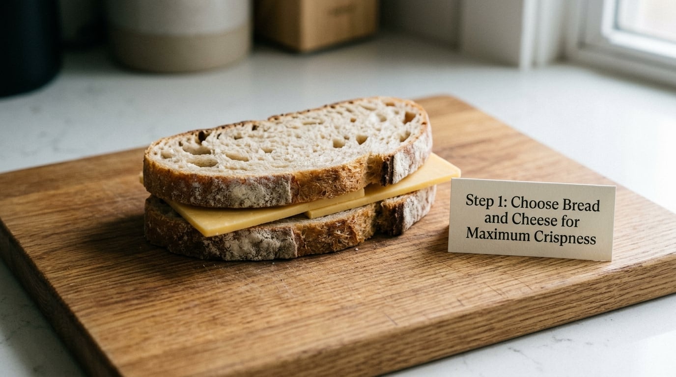Step 1: Choose Bread and Cheese for Maximum Crispness