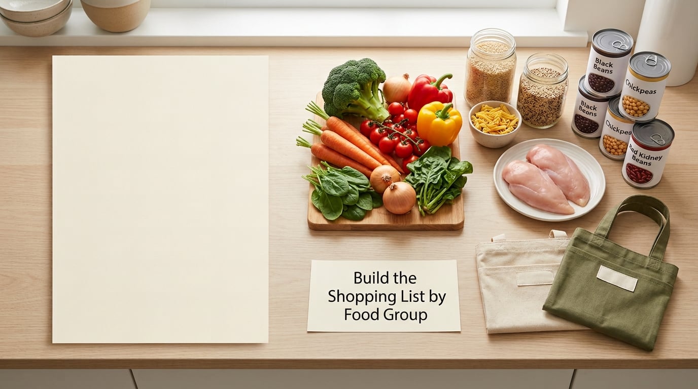 Build the Shopping List by Food Group