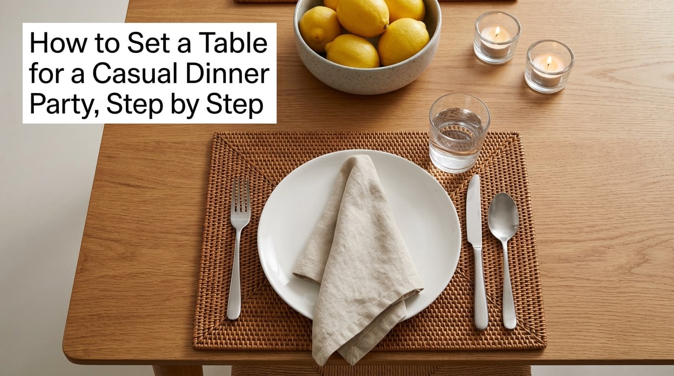 How to Set a Table for a Casual Dinner Party, Step by Step