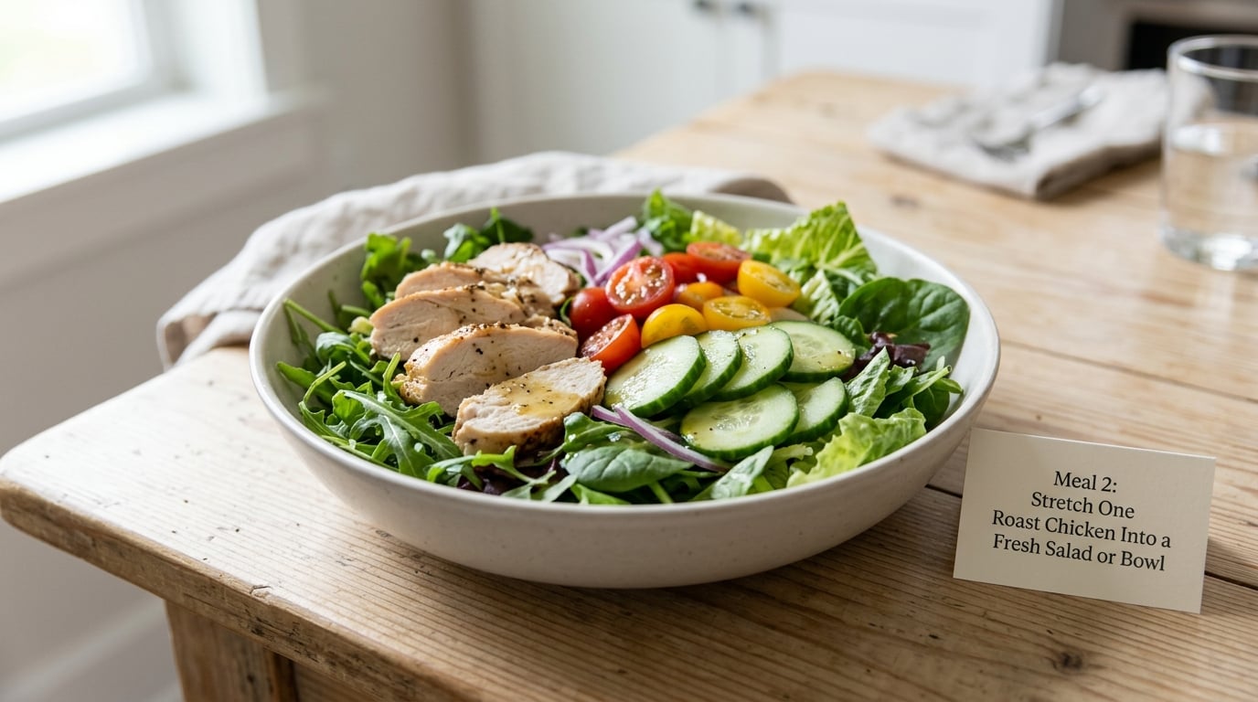 Meal 2: Stretch One Roast Chicken Into a Fresh Salad or Bowl