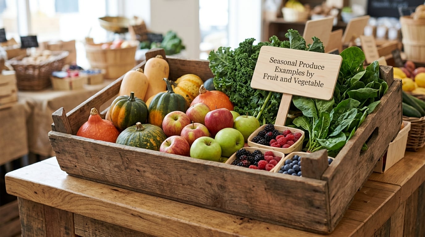 Seasonal Produce Examples by Fruit and Vegetable