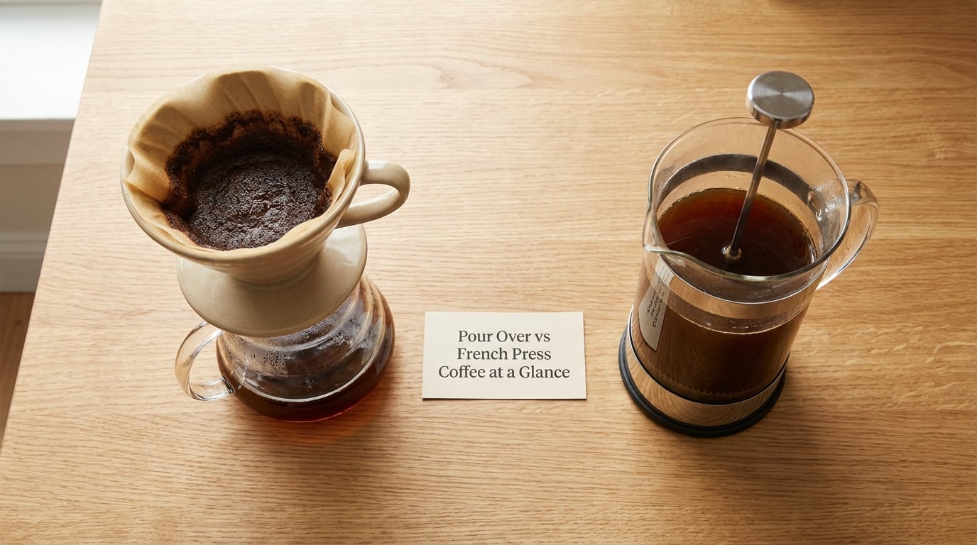 Pour Over vs French Press Coffee at a Glance