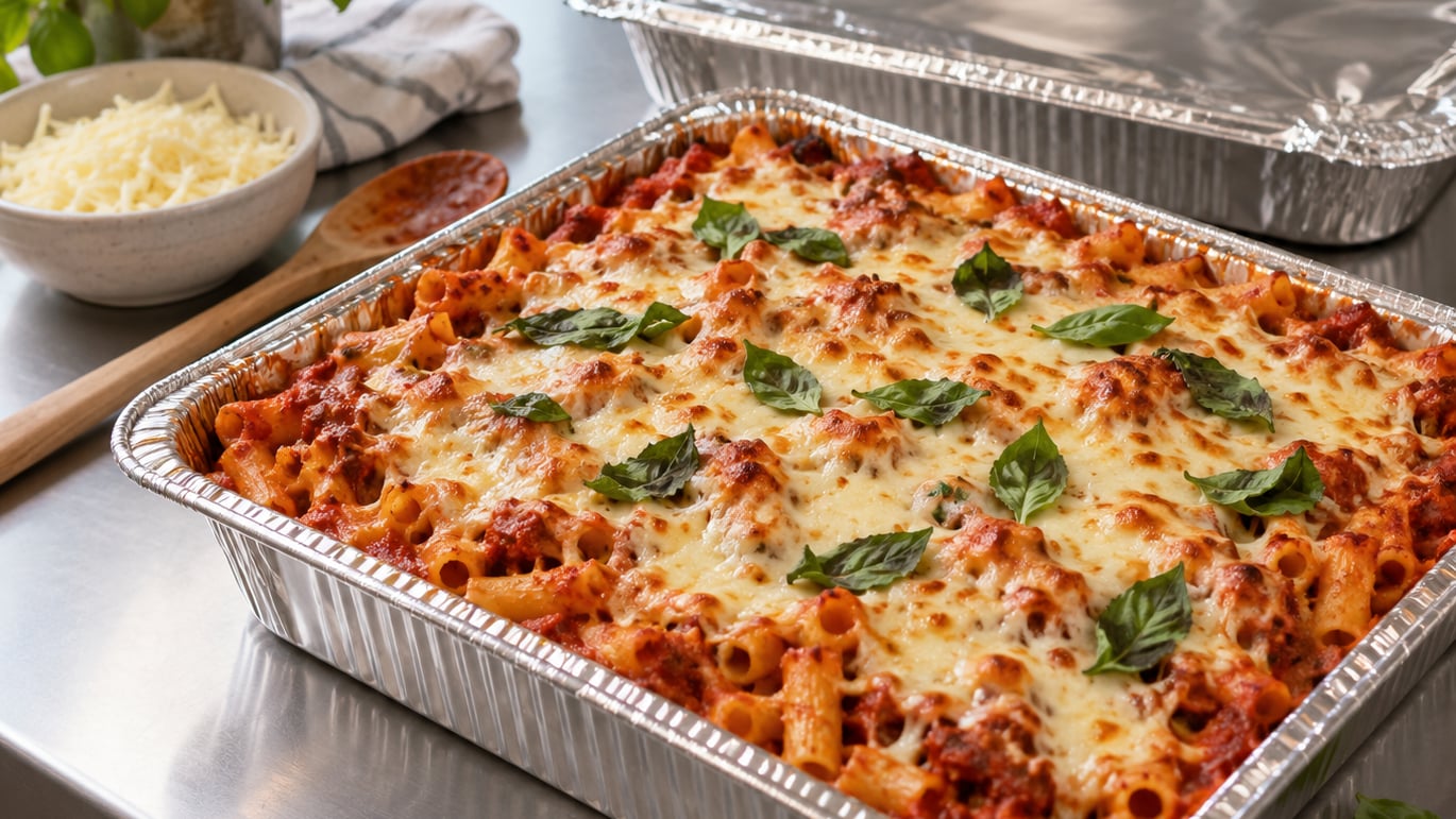 how to make baked ziti for a crowd