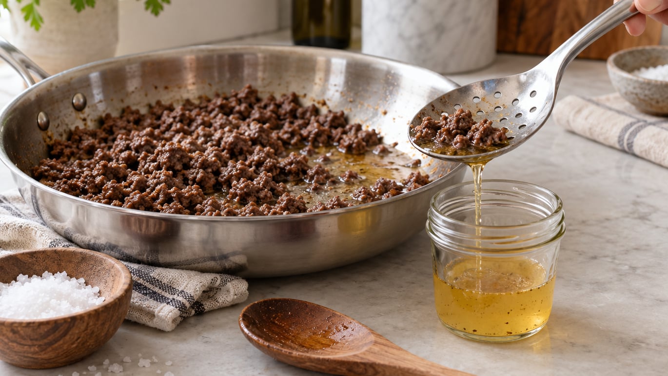 how to cook ground beef without it getting greasy