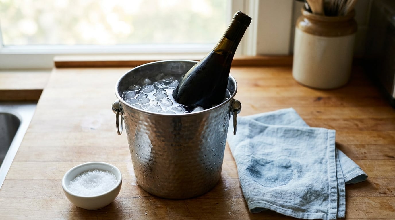 how to chill wine quickly