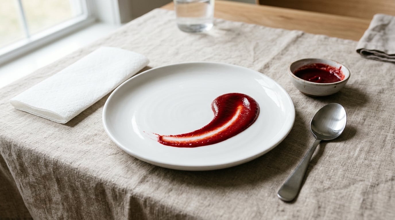 how to make a sauce swoosh on a plate
