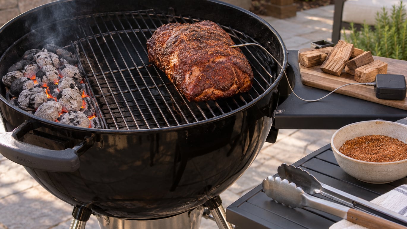 how to smoke meat on a charcoal grill