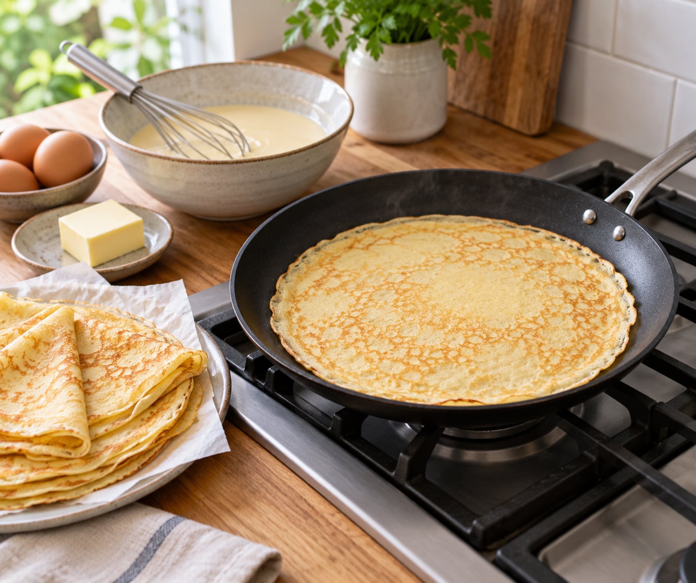how to make crepes without a crepe pan
