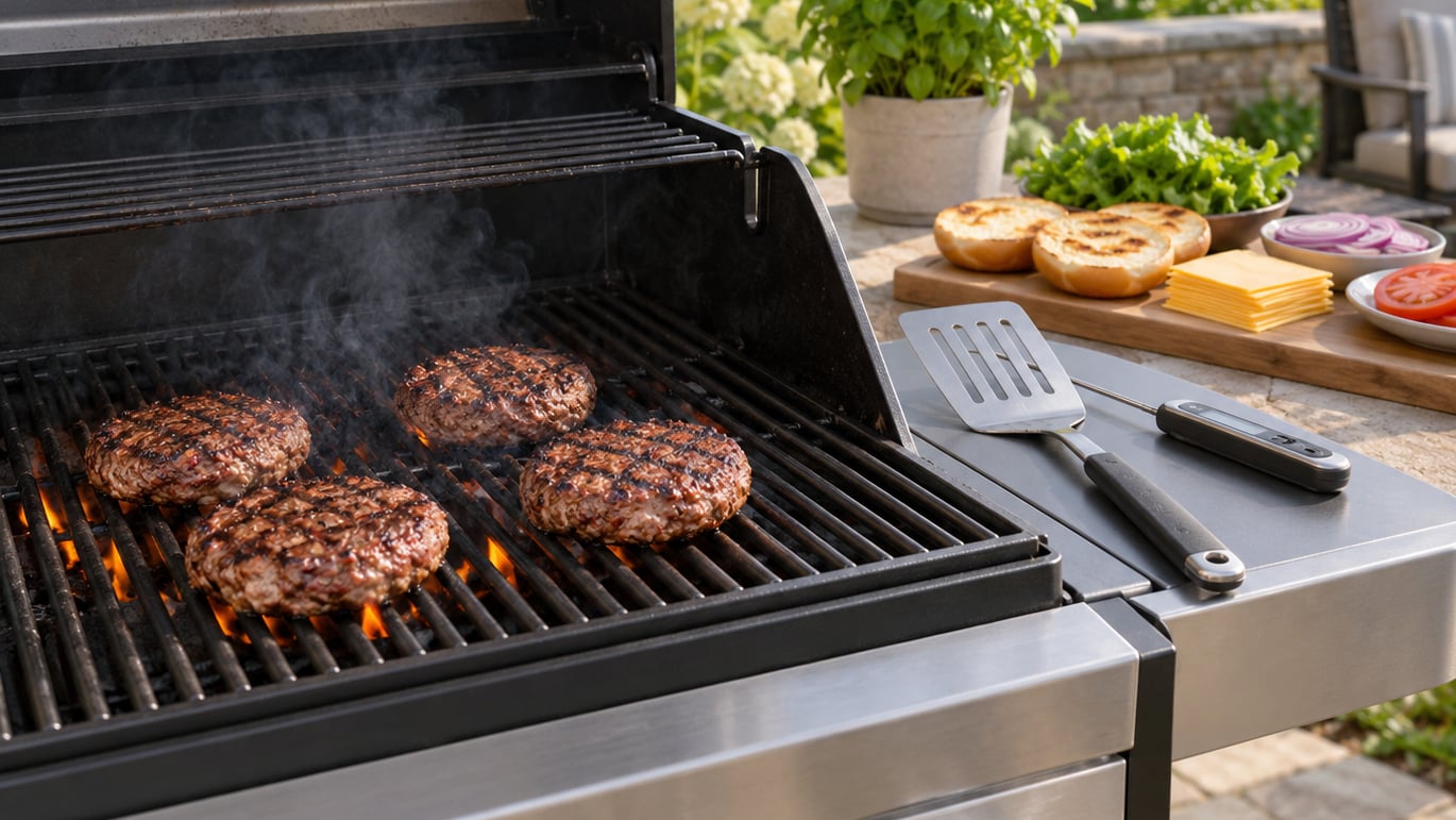 how to grill burgers on a gas grill