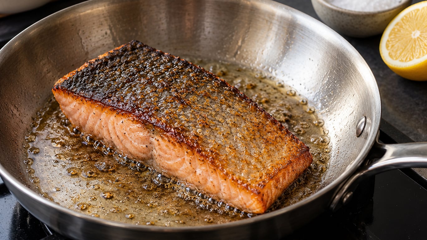 how to get crispy skin on salmon