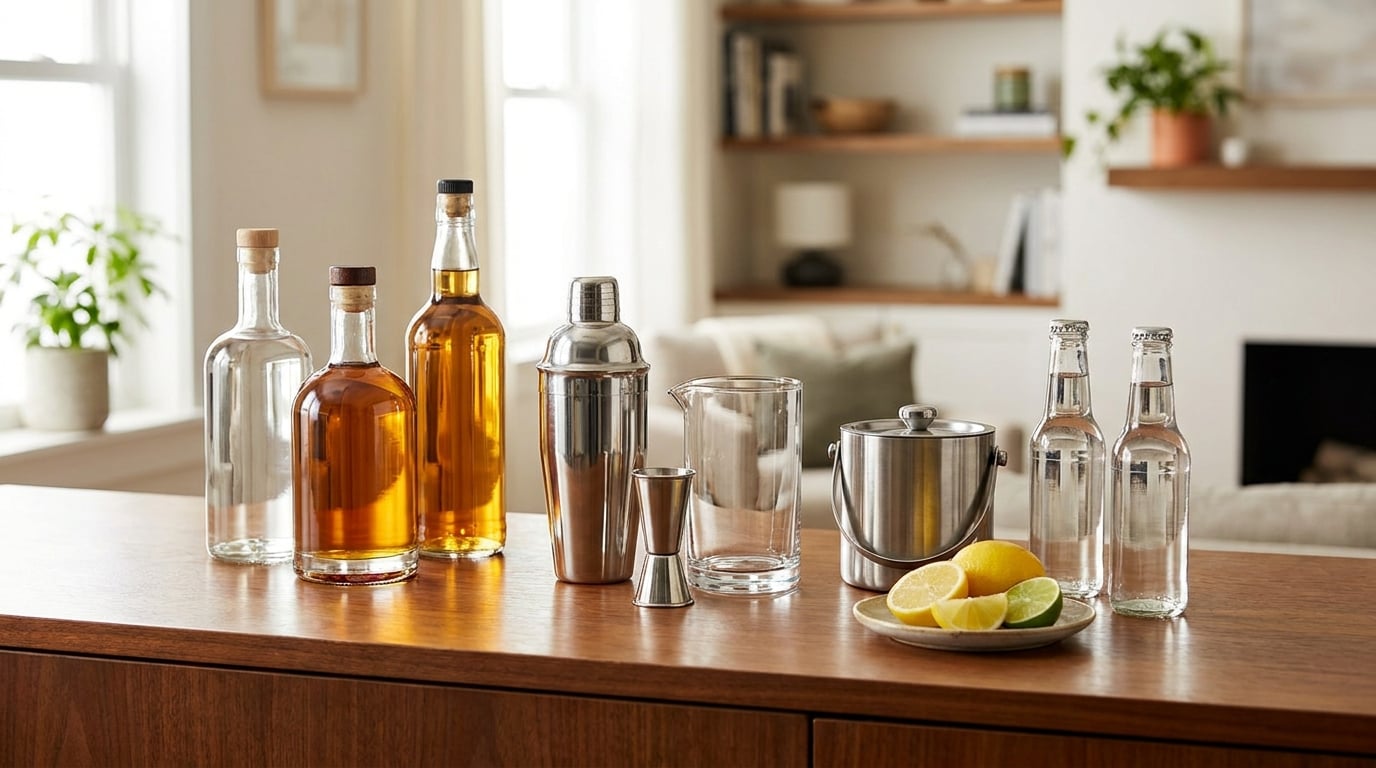 how to stock a home bar for beginners