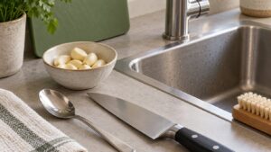 how to remove garlic smell from your hands